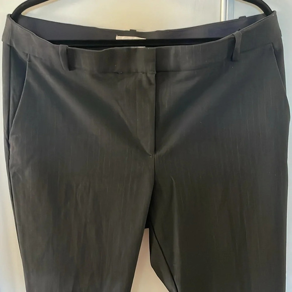 H&M Classic Pinstriped Black Slacks Pants Size 16 - Picture 2 of 11